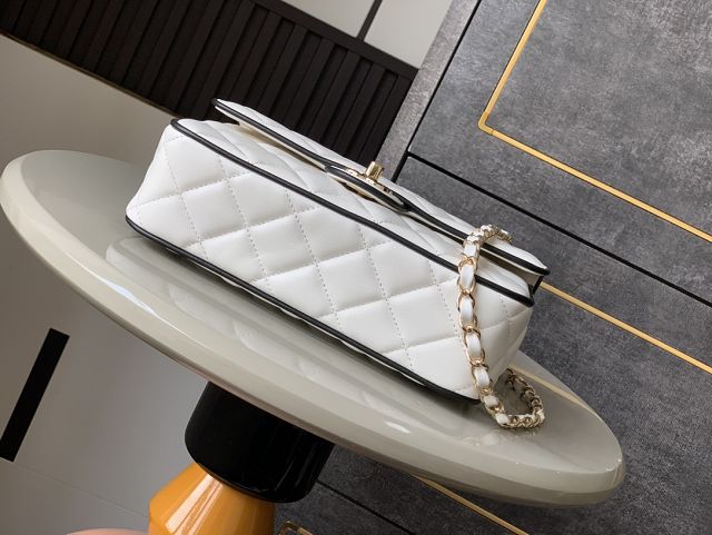 CC original lambskin mini flap bag AS5151 white