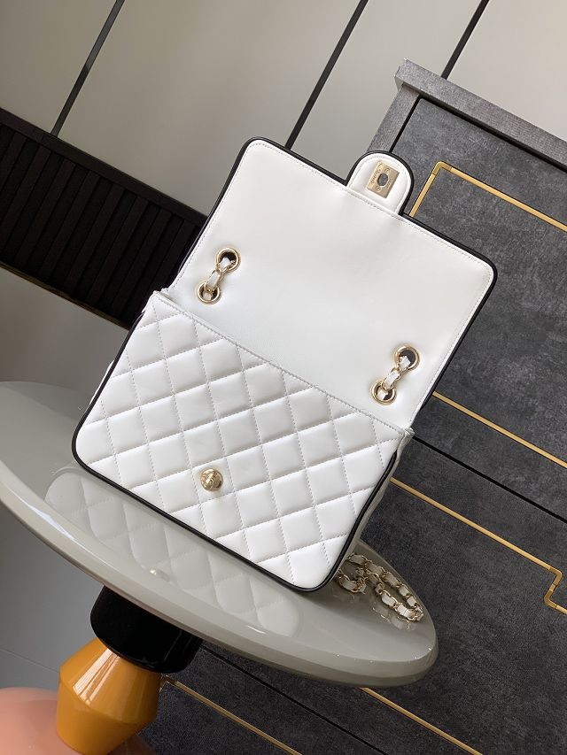 CC original lambskin mini flap bag AS5151 white