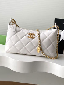 CC original lambskin small hobo bag AS5528 white