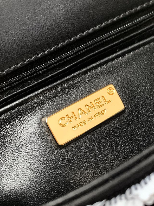 CC original sequins mini flap bag AS2090 black