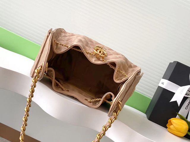 CC original grained calfskin 25 small handbag AS5293 apricot