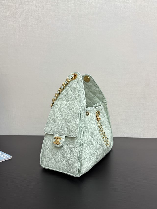 CC original grained calfskin 25 small handbag AS5293 light green