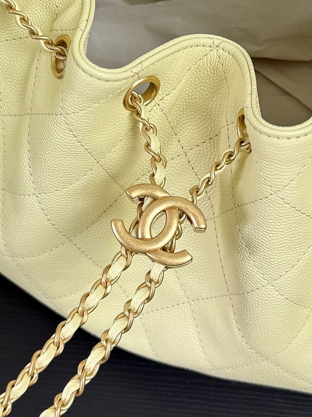 CC original grained calfskin 25 small handbag AS5293 yellow