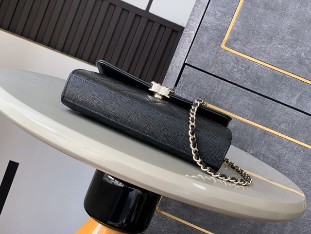 CC original grained calfskin flap phone holder AP3238 black