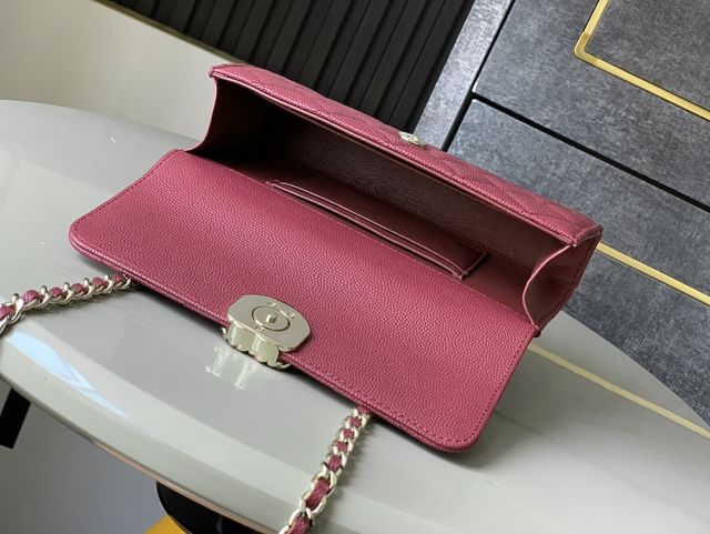 CC original grained calfskin flap phone holder AP3238 bordeaux