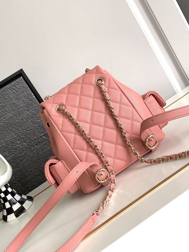 CC original grained calfskin small backpack AS3787 pink