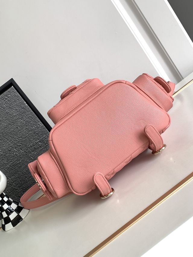 CC original grained calfskin small backpack AS3787 pink