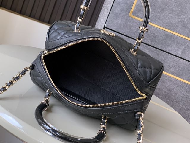 CC original lambskin clutch with chain AP4516 black