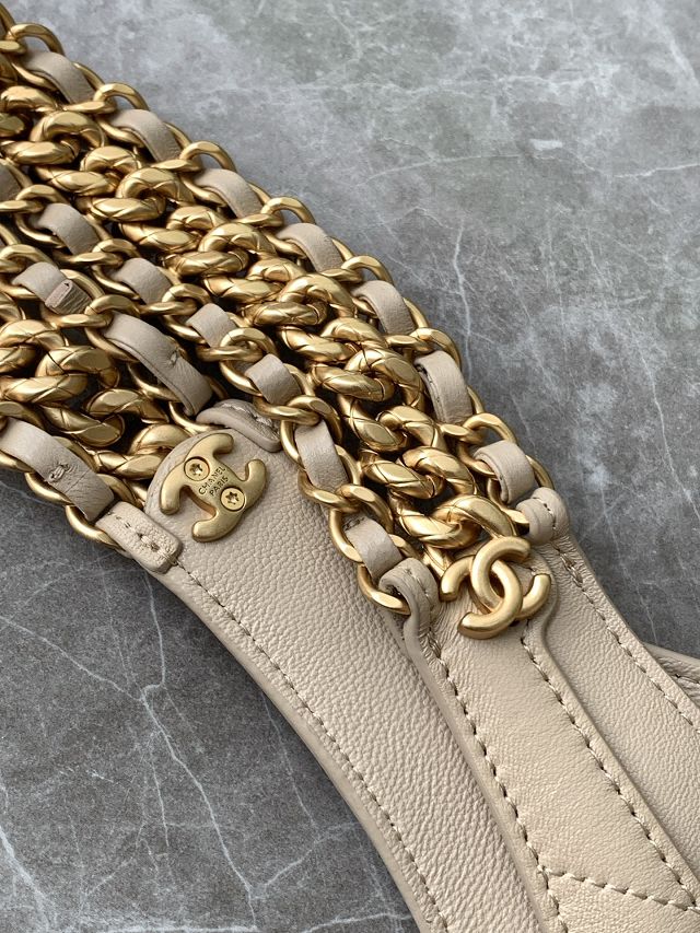 CC original lambskin hobo handbag AS5403 beige