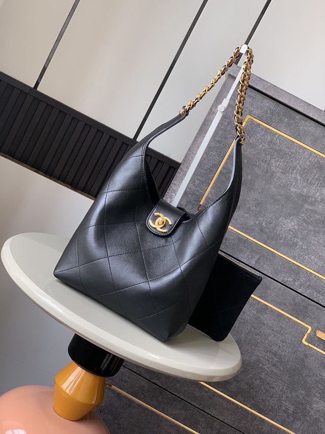 CC original lambskin hobo handbag AS5403 black