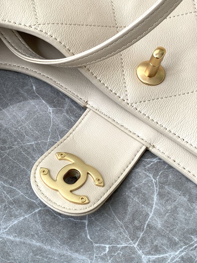 CC original lambskin large hobo handbag AS5425 beige