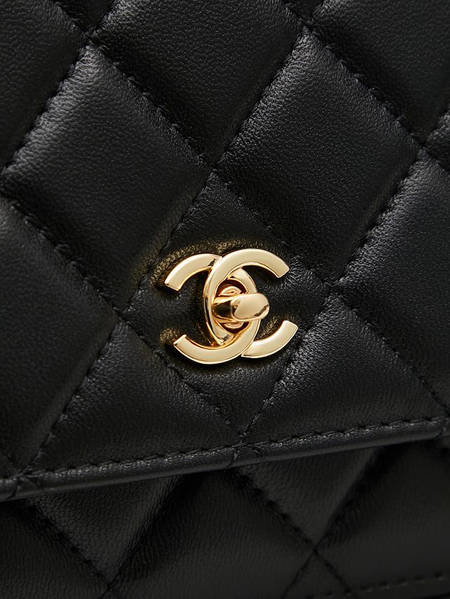 CC original lambskin wallet on chain AP4241 white