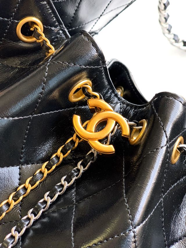 CC original shiny calfskin 25 small handbag AS5293 black