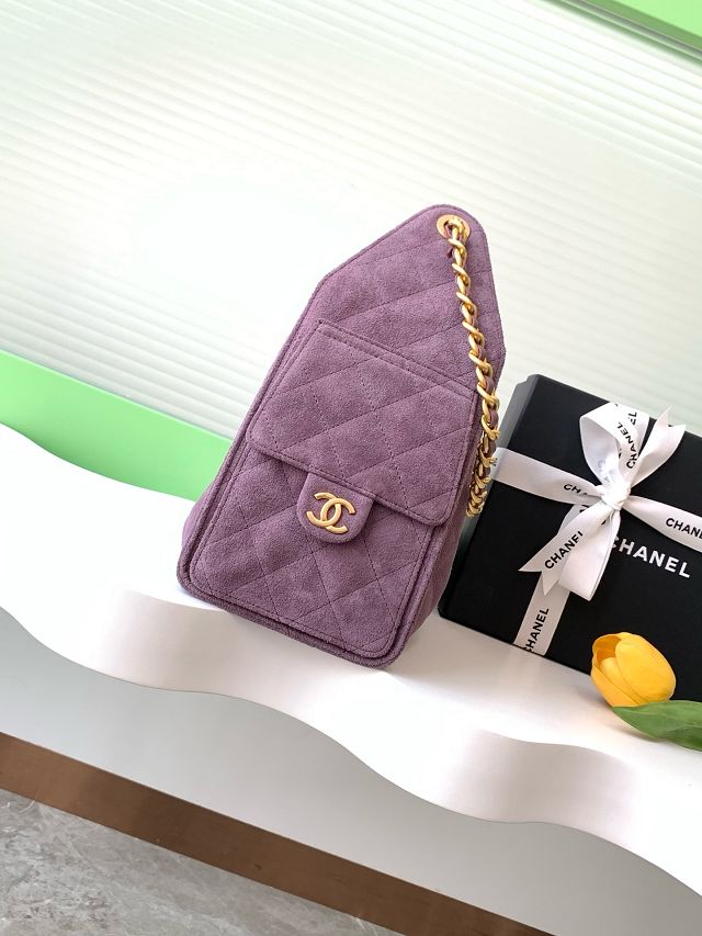 CC original suede 25 small handbag AS5293 purple