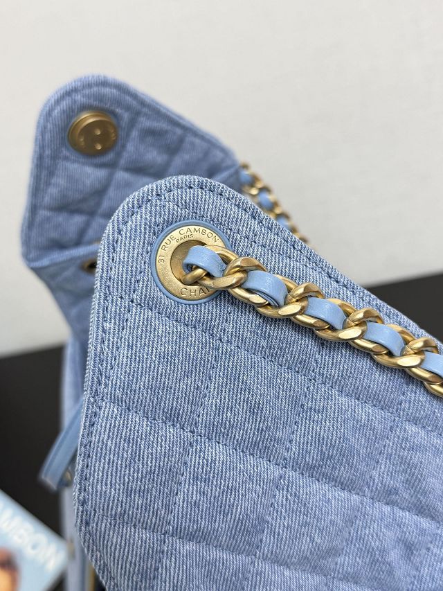 CC original denim 25 medium handbag AS5311 blue