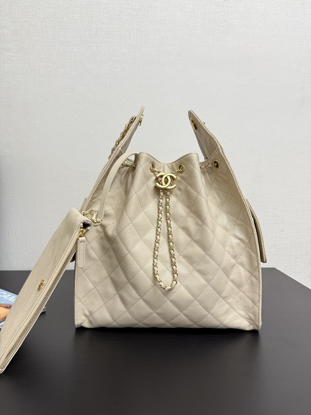 CC original grained calfskin 25 medium handbag AS5311 beige