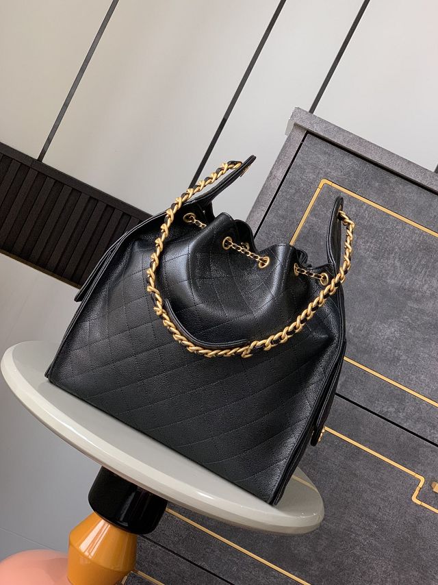 CC original grained calfskin 25 medium handbag AS5311 black