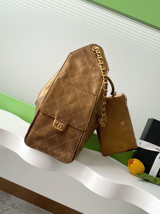 CC original grained calfskin 25 medium handbag AS5311 gold