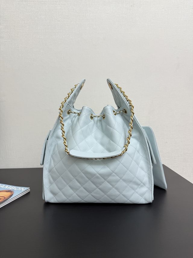 CC original grained calfskin 25 medium handbag AS5311 light blue