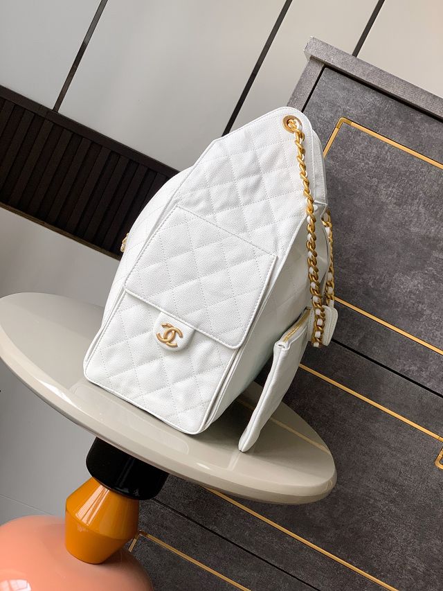 CC original grained calfskin 25 medium handbag AS5311 white