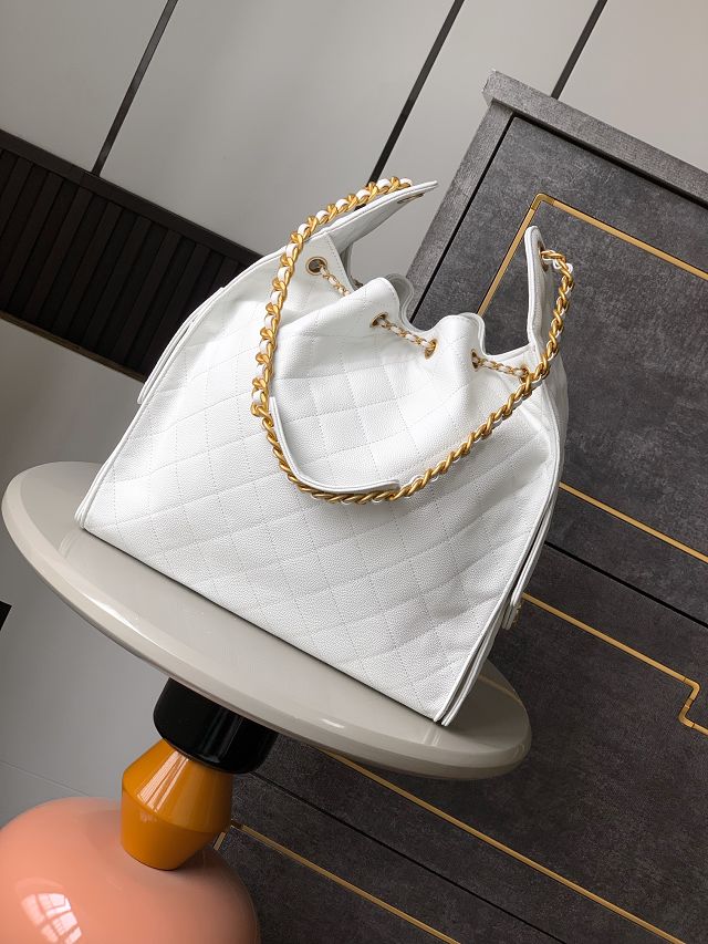 CC original grained calfskin 25 medium handbag AS5311 white