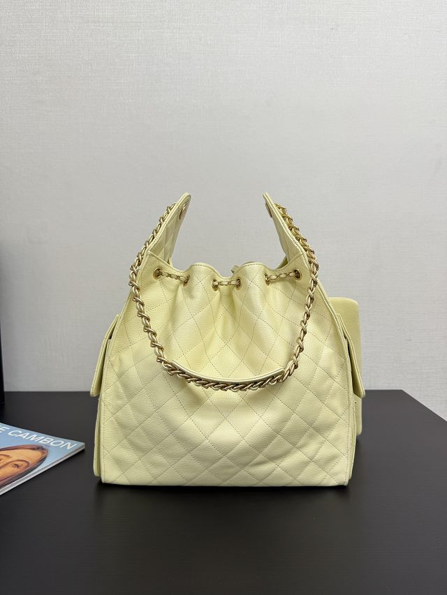 CC original grained calfskin 25 medium handbag AS5311 yellow