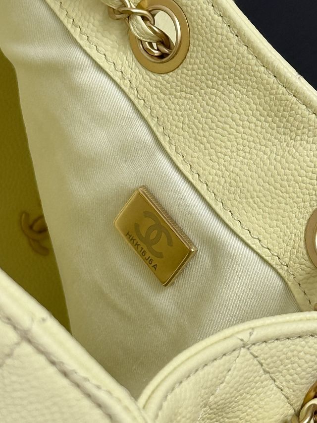 CC original grained calfskin 25 medium handbag AS5311 yellow