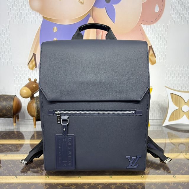 Louis vuitton original calfskin fastline backpack M21367 blue