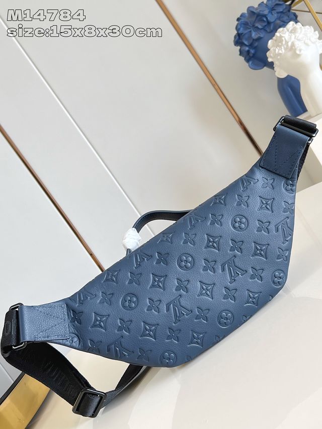 Louis vuitton original calfskin rush bumbag M14784 dark blue