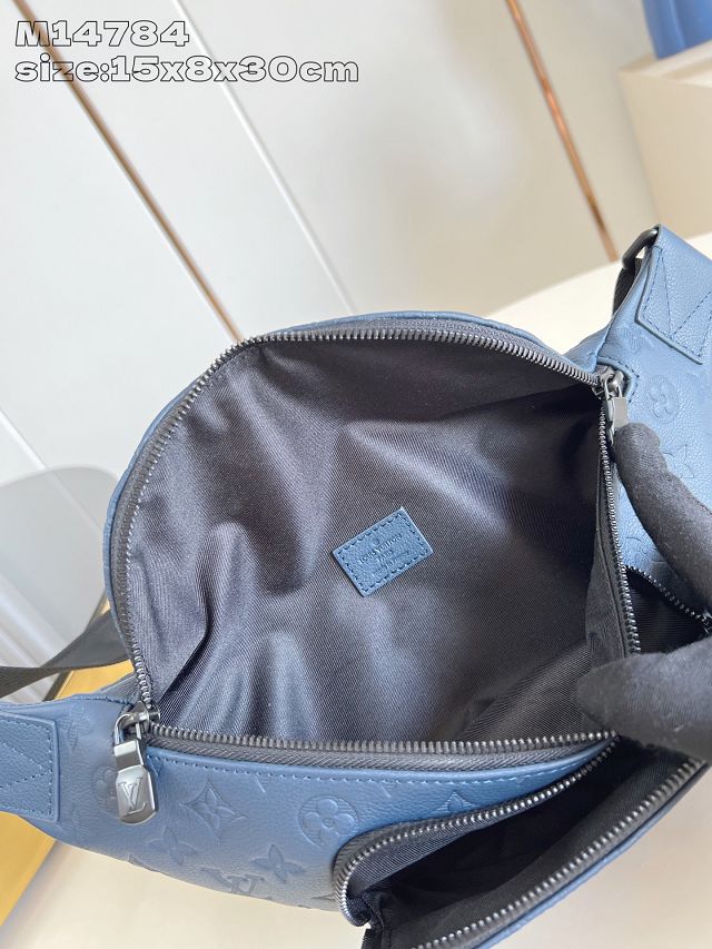 Louis vuitton original calfskin rush bumbag M14784 dark blue