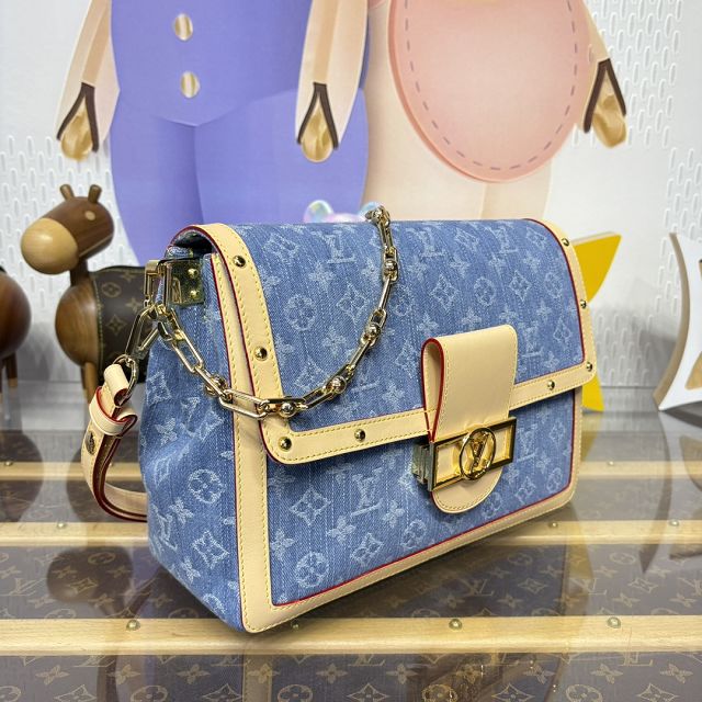 Louis vuitton original denim dauphine soft M13319 blue