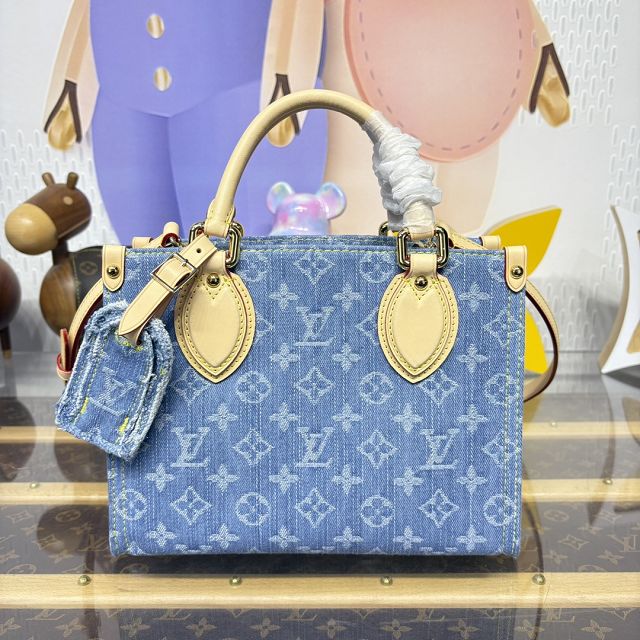 Louis vuitton original denim onthego pm M14633 blue
