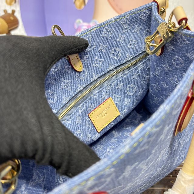 Louis vuitton original denim onthego pm M14633 blue