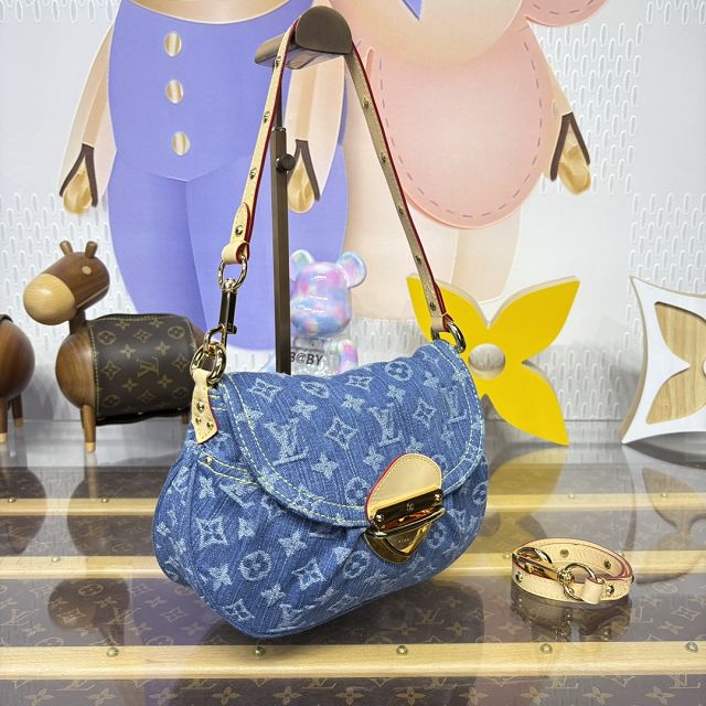 Louis vuitton original denim sunset bag M46829 blue