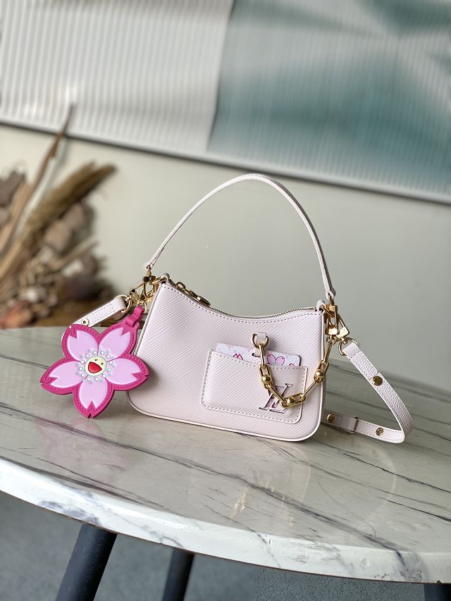 Louis vuitton original epi leather marellini bag M13101 white