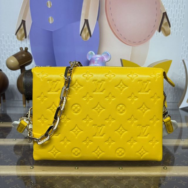 Louis vuitton original lambskin coussin pm bag M20738 yellow