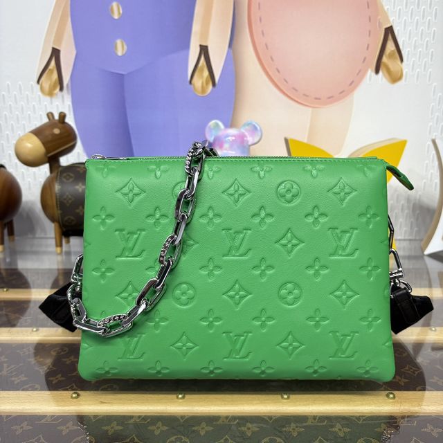 Louis vuitton original lambskin coussin pm bag M20760 green