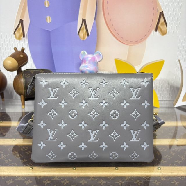 Louis vuitton original lambskin coussin pm bag M20771 grey