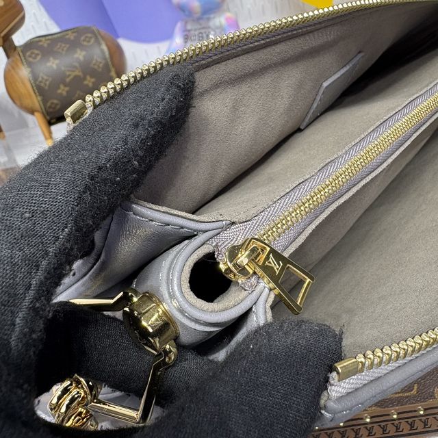 Louis vuitton original lambskin coussin pm bag M20771 grey