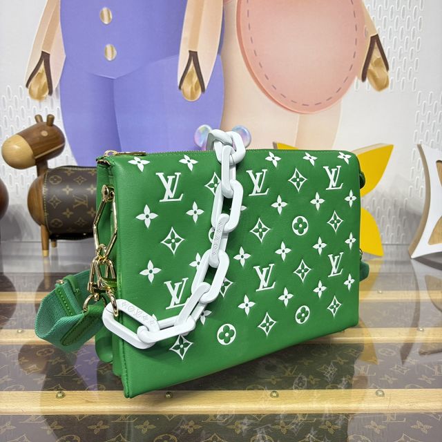 Louis vuitton original lambskin coussin pm bag M20843 green