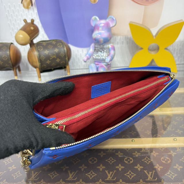 Louis vuitton original lambskin coussin pm bag M57790 blue