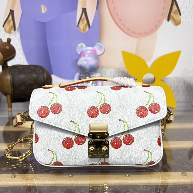 Louis vuitton original monogram canvas pochette metis east west M14231