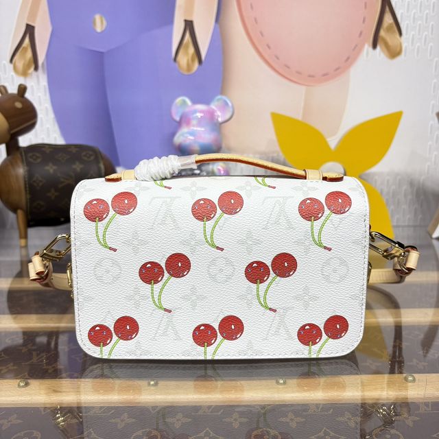 Louis vuitton original monogram canvas pochette metis east west M14231