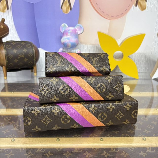 Louis vuitton original monogram canvas trio toilet pouch P01952