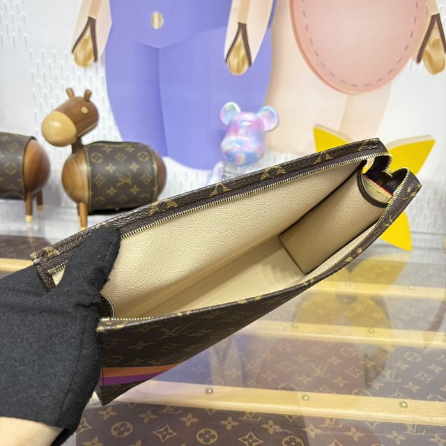 Louis vuitton original monogram canvas trio toilet pouch P01952