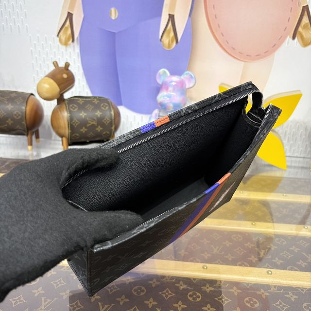 Louis vuitton original monogram eclipse trio toilet pouch P01957