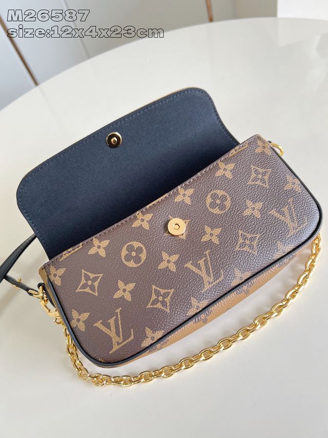 Louis vuitton original monogram reverse wallet on chain Ivy M26587