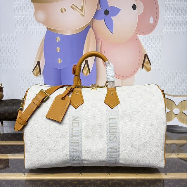 Louis vuitton monogram canvas keepall 45 M14838 white