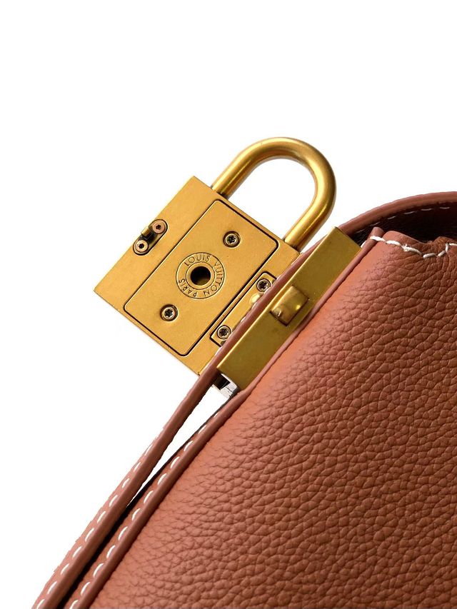 Louis vuitton original calfskin low key cookie MM M14642 brown