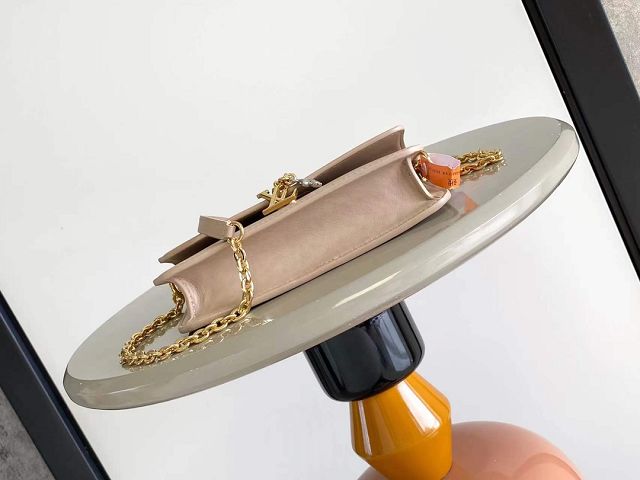 Louis vuitton original calfskin wallet on chain bloom M14581 apricot